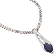 Saphir Anhänger 8 Karat echt