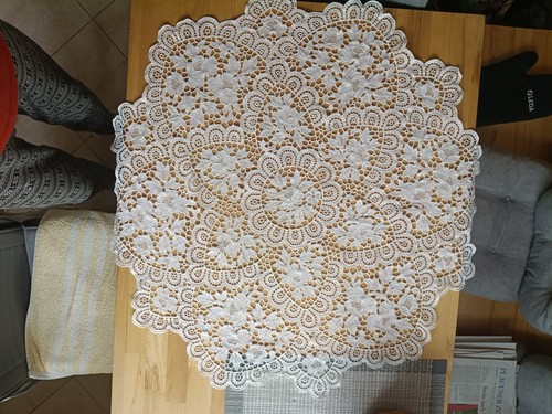 Tischdecke aus plauener spitze - tischdecke,
