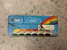 Rebhan Wasserfarben Wasserfarbkasten Leuchtende Deckfarben Vintage Alt Malkasten