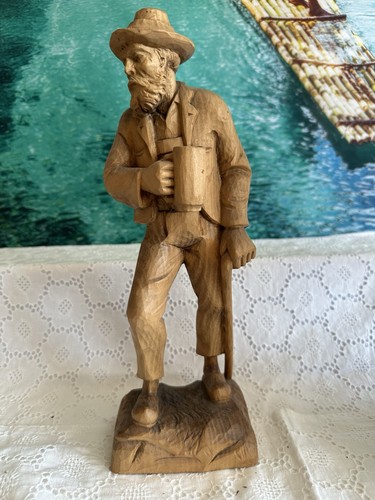 Holzfigur skulptur bauer opa - holzfigur,