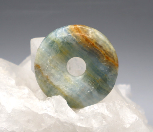 Aragonit blau anhänger donut - blau,