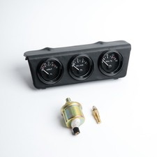 Zusatzinstrumente Halter Mittelkonsole Echtleder 3x52mm inkl. Sensoren