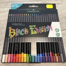 Faber-Castell 116424 - Buntstifte Blackwood, 24er Etui Holzstifte Stifte malen