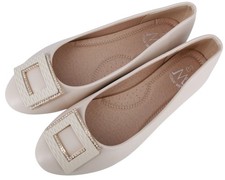 BEIGE ELEGANTE BALLERINAS MIT