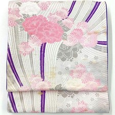 4942# Japanischer Vintage Fukuro Obi Gürtel Kimono Stoff Seide traditionell u...