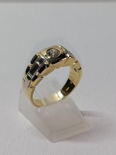 Ring Gelbgold/ Weißgold 750/18 K, mit Brillant ca. 0,3ct