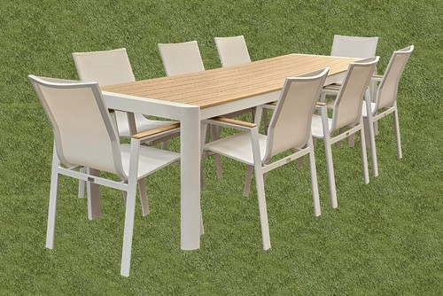 Gartenmöbel alu wpc tlg - gartenmöbel, 9-tlg