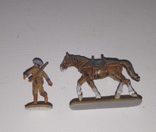 Deutsch-Südwest-Afrika Schutztruppe Soldat Pferd führend,bemalt !