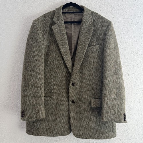 Harris tweed sakko - 44, grün
