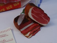 Zahnstocher Halter NADIR dekoratives Schinken Speck Motiv handmade in Italy NOS