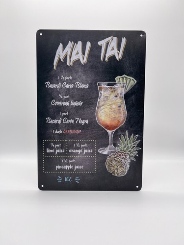 Blechschild cocktail mai tai - blechschild,