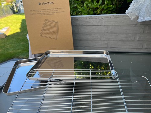 Navaris backblech set 4tlg mit - backblech,