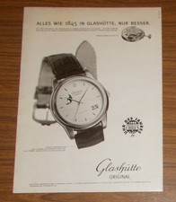 Seltene Werbung vintage Glashütte SENATOR PANORAMADATUM Uhr 1998