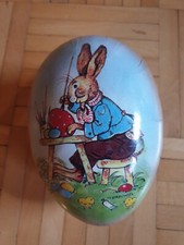 großes Osterei mit Inhalt Keramikosterhase