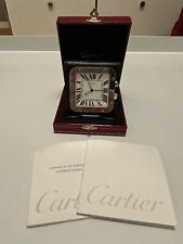 Cartier Santos Uhr Tischuhr Wecker Leder Reisewecker 