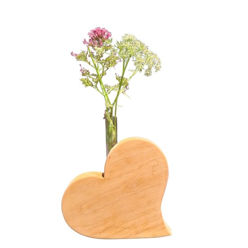 Blumenvase aus holz - aus, mit
