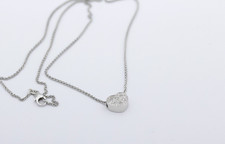 Zarte Damen Halskette mit Herz Anhänger aus 585 / 14k Weißgold mit Diamanten