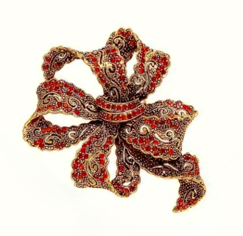 Schleifen brosche strass - schleifen-brosche,
