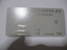 Typenschild schild für typ - schild,