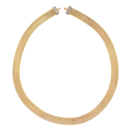 Bicolor strickcollier mit - strickcollier, 72