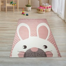Kurzflor Teppich Wohnzimmerteppich Design Rechteck Karo Muster Grau Pink Meliert