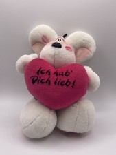 Diddl Stofftier mit Herz „Ich hab’ Dich lieb!“ – Depesche – Sammlerfigur