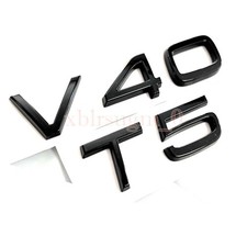 Für Volvo V40 T5 Schriftzug Embleme Aufkleber Logo Flache Badge Schwarz Glänz