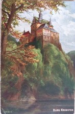 Postkarte Künstler AK Kriebstein Burg Kriebstein - selten, 1917 !