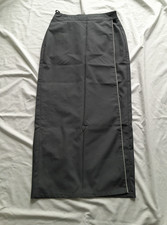 CLOCKHOUSE langer enger Damenrock dunkelgrau Gr.XS / 34-36 + Reflektor Streifen