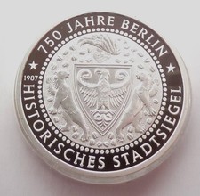 750 Jahre Berlin - Historisches Stadtsiegel Gedenkprägung zur 20 Mark Münze 1987