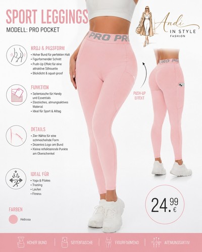 Damen sport leggings push - damen,