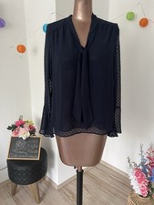 H&M Damen Hemd Bluse Gepunktet