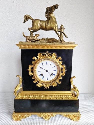 Kaminuhr figurenuhr bronze - figurenuhr,