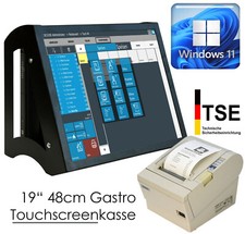 TSE KASSENSYSTEM GASTRONOMIE RESTAURANT TOUCHSCREEN RIESENDISPLAY DRUCKER #KA62