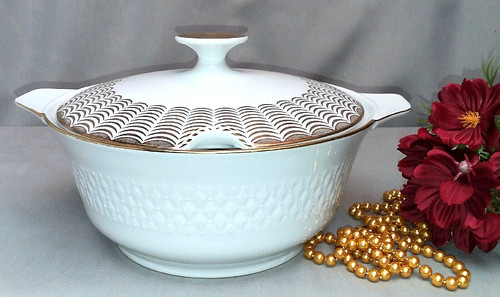 Golddekor suppenterrine - golddekor,