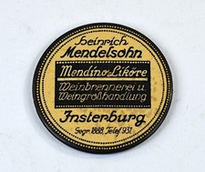 Alter Taschenspiegel "Mendino-Liköre" Insterburg Ostpreussen um 1920