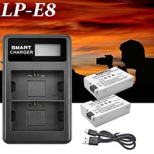 2x 1800mAh LP-E8 Akku für