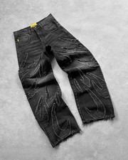 Y2K Baggy Distressed Wide Leg
