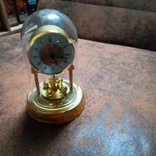 Kaminuhr/Tischuhr vergoldet, Schatz, Höhe 16 cm Breite 11 cm, Funktion unbekannt