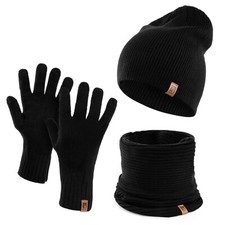 Herren Mütze Winter Set Schal