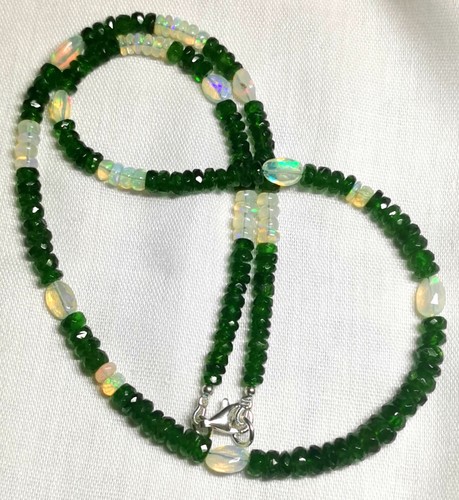 Kette chromdiopsid welo opal - kette,