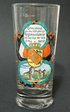 Altes Reservistenglas IR 125 Stuttgart Württemberg Reservistenkrug Glas 100 Jahr