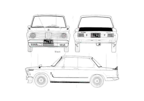 Foto bauplan bmw 2002 tii - bauplan,
