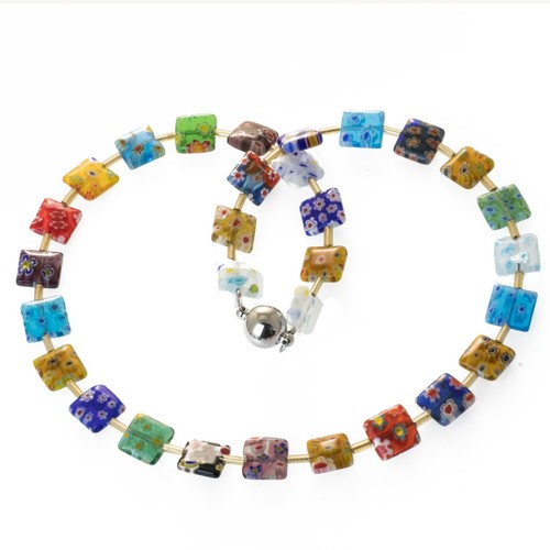 Millefiori glas perlen kette - millefiori,