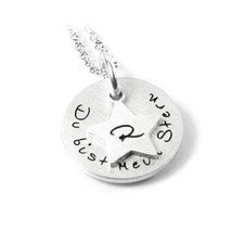 Stern Anhänger mit Gravur 925