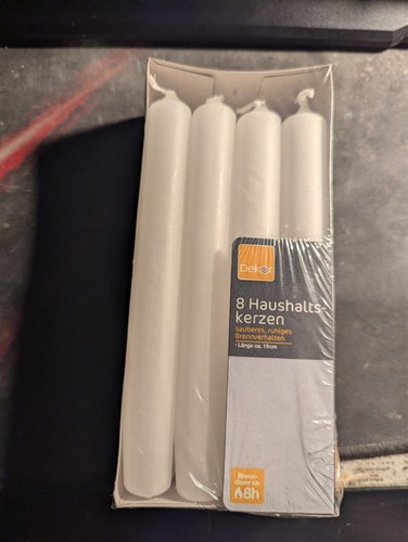 Haushaltskerzen weiß ca - haushaltskerzen, weiß,