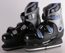 Nijdam Eishockey Schlittschuhe Hardboot Schwarz/Silber/Blau 35