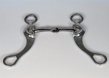 Alu Snaffle with Shanks, "FG" Alu Shank Snaffle Bit - Copper Inlay 12,7cm