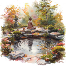 Wandbild Japan Zen Garten