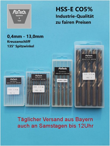 Edelstahlbohrer hss co5 - edelstahlbohrer, hss-e